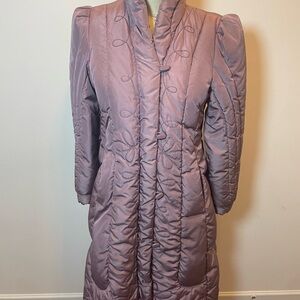 1980’s Elegant Purple Quilted Coat